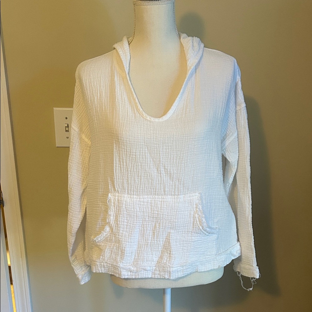 C&C California White Textured Hoodie